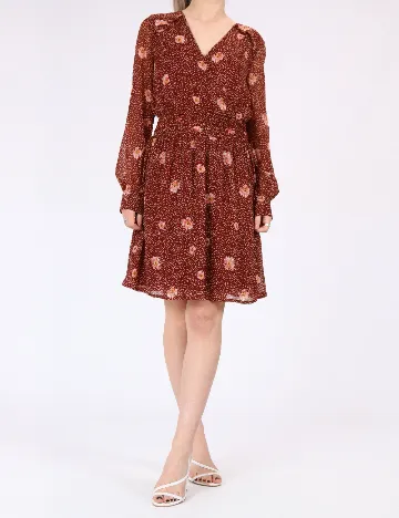 Rochie scurta Vero Moda, maro
