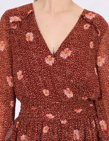 Rochie scurta Vero Moda, maro