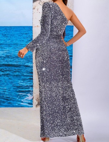Rochie lunga Love&Lemonade, gri