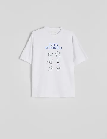 Tricou Oversize Reserved, alb