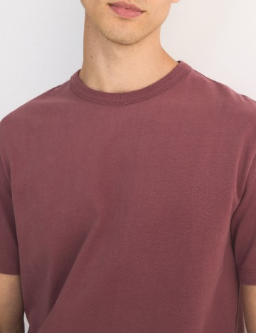 Tricou Reserved, roz pudra inchis