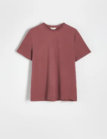 Tricou Reserved, roz pudra inchis
