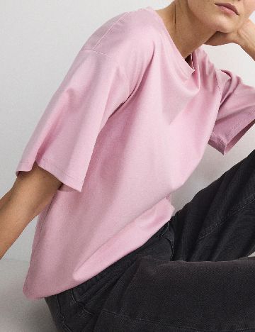 Tricou Oversize Reserved, roz
