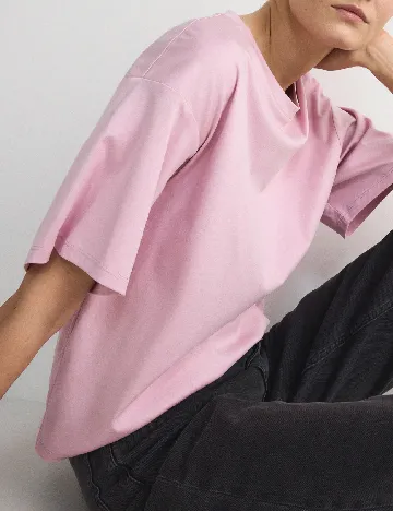Tricou Oversize Reserved, roz