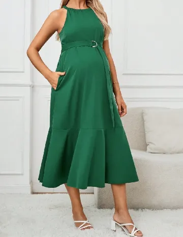 Rochie medie SHEIN Maternity, verde
