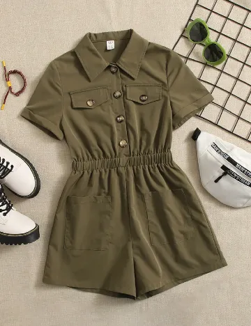 Salopeta Shein Kids, verde