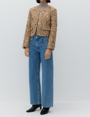 Blazer Reserved, maro deschis