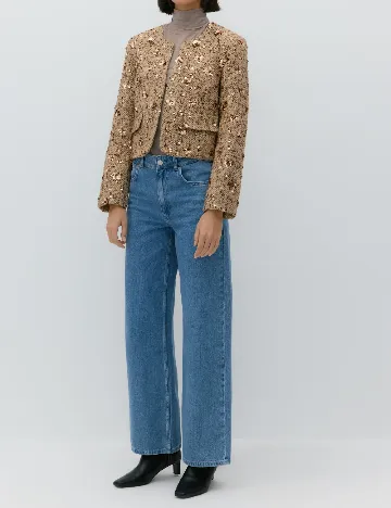 Blazer Reserved, maro deschis