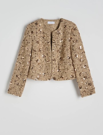 Blazer Reserved, maro deschis