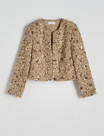 Blazer Reserved, maro deschis