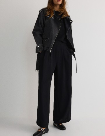Pantaloni Reserved, negru