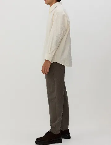 Camasa Oversize Reserved, ecru