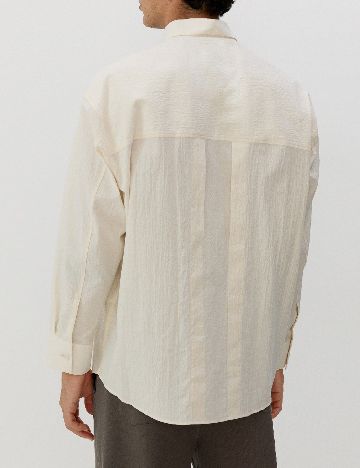 Camasa Oversize Reserved, ecru