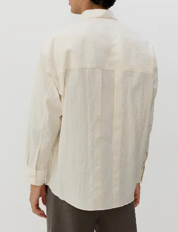 Camasa Oversize Reserved, ecru