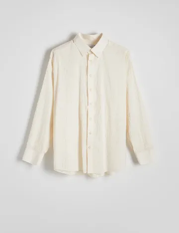 Camasa Oversize Reserved, ecru
