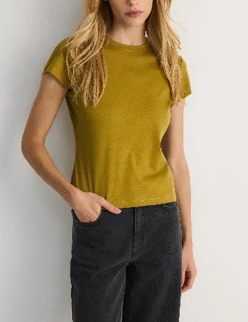 Tricou Reserved, verde oliv