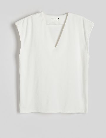 Tricou Reserved, alb