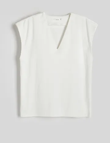 Tricou Reserved, alb