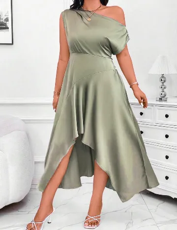 Rochie medie SHEIN CURVE, verde