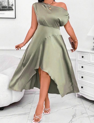 Rochie medie SHEIN CURVE, verde