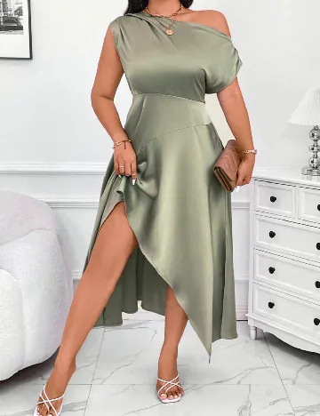 Rochie medie SHEIN CURVE, verde