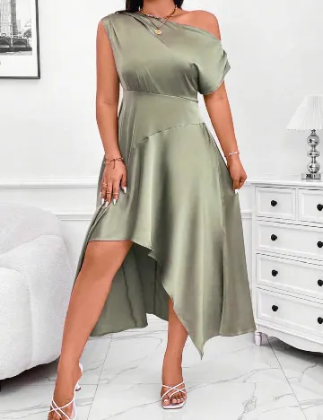 Rochie medie SHEIN CURVE, verde