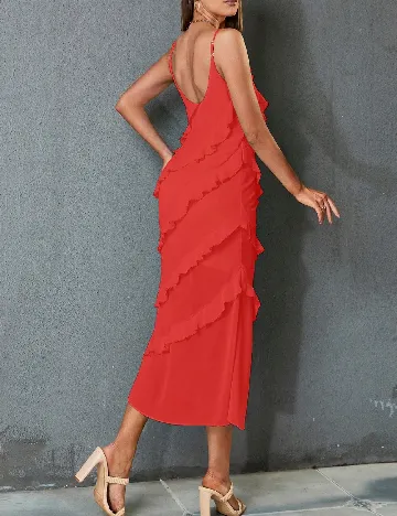 Rochie medie D&M, rosu