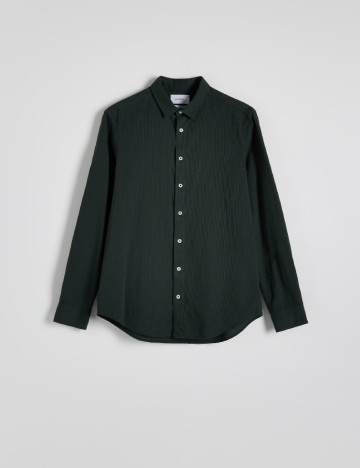 Camasa Reserved, verde inchis