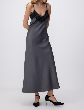 Rochie lunga Reserved, gri