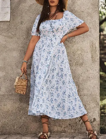 Rochie lunga SHEIN CURVE, alb