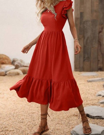 Rochie medie SHEIN, rosu