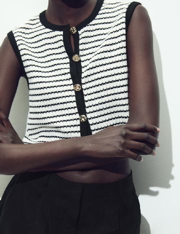 Vesta Zara, alb/negru