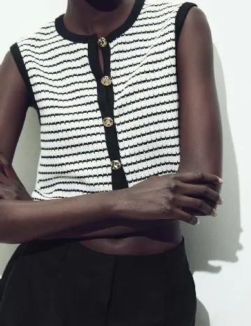 Vesta Zara, alb/negru