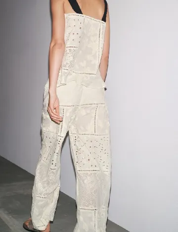 Pantaloni Zara, crem