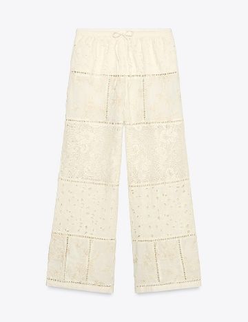 Pantaloni Zara, crem