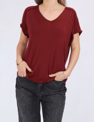 Tricou Vero Moda, visiniu