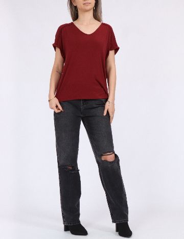 Tricou Vero Moda, visiniu