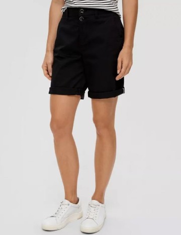 Pantaloni scurti s.Oliver Plus Size, negru