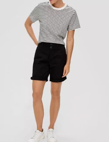 Pantaloni scurti s.Oliver Plus Size, negru