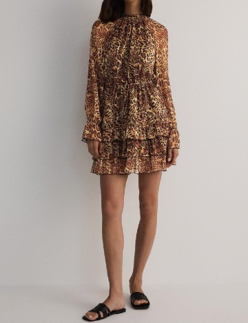 Rochie scurta Reserved, animal print