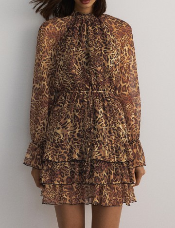 Rochie scurta Reserved, animal print