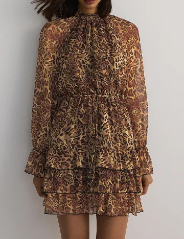 Rochie scurta Reserved, animal print