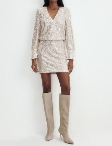 Rochie scurta Reserved, crem