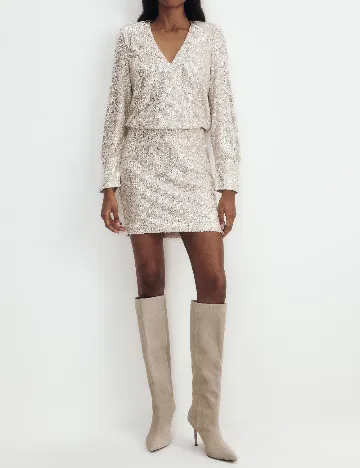 Rochie scurta Reserved, crem