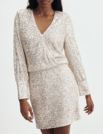 Rochie scurta Reserved, crem