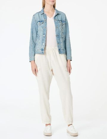 Pantaloni Q/S, crem