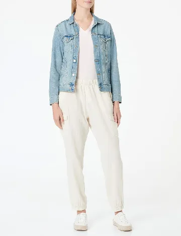 Pantaloni Q/S, crem