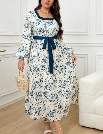Rochie lunga SHEIN CURVE, alb