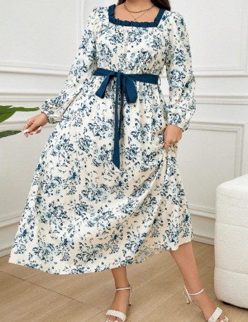 Rochie lunga SHEIN CURVE, alb