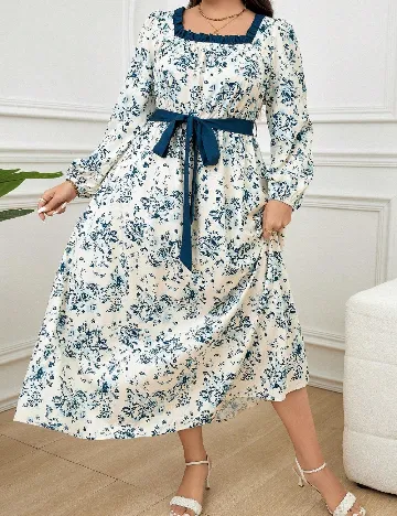Rochie lunga SHEIN CURVE, alb